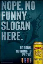 Reclamebord vintage Gordon Finest Gold - mancave poolhouse, Ophalen of Verzenden, Nieuw, Reclamebord, Plaat of Schild