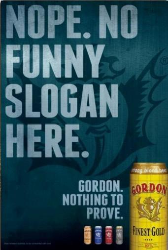 Reclamebord vintage Gordon Finest Gold - mancave poolhouse, Verzamelen, Biermerken, Nieuw, Reclamebord, Plaat of Schild, Ophalen of Verzenden