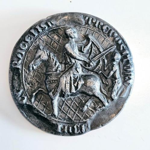 Zegelafdruk, van de Kortrijkse proosten en schepenen 1282, Postzegels en Munten, Penningen en Medailles, Ophalen of Verzenden