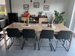 8 zwarte Mobitec pamp stoelen microvezel - beschadigd, Huis en Inrichting, Gebruikt, Zwart, Ophalen of Verzenden, Industrieel