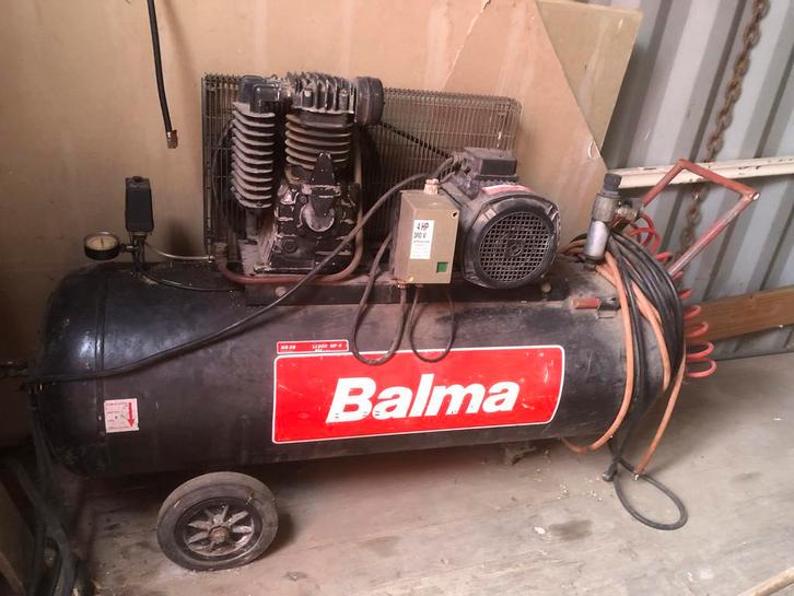 BALMA Compressor (200L / 380V Krachtstroom), Doe-het-zelf en Bouw, Compressors, Gebruikt, 10 bar of meer, 100 liter of meer, Mobiel