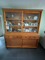 Teak vitrinekast, Huis en Inrichting, Ophalen, Gebruikt, 200 cm of meer, 150 tot 200 cm