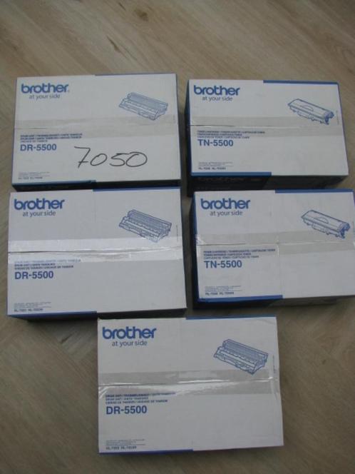 2 Brother TN-5500 - 3 Brother DR-5500 Brother 7050-HL-7050N, Computers en Software, Printerbenodigdheden, Nieuw, Toner, Ophalen of Verzenden