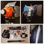 Mandarine (800w) + Fresnel (300w) + Softbox CINELIGHT + pied, Audio, Tv en Foto, Gebruikt