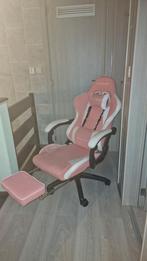 Roze gaming chair met maseerend kussen, Huis en Inrichting, Bureaustoelen, Ophalen, Gebruikt, Roze, Gaming bureaustoel
