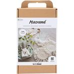 KNUTSELPAKKET MACRAMÉ TAFELDECORATIE OFF WHITE, Hobby en Vrije tijd, Verzenden, Nieuw