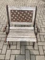 gietijzeren tuinstoel met houten planken, Tuin en Terras, Ophalen, Gebruikt, Metaal
