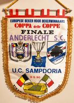 RSC Anderlecht - Sampdoria 1990 sublieme vintage vaandel, Enlèvement ou Envoi