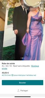 Robe violet soirée,cérémonie, Enlèvement, Violet, Sous le genou, Taille 42/44 (L)