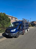 Ford transit  2018   met glasrek en dak rek, Voorwielaandrijving, 4 cilinders, Blauw, 2500 kg