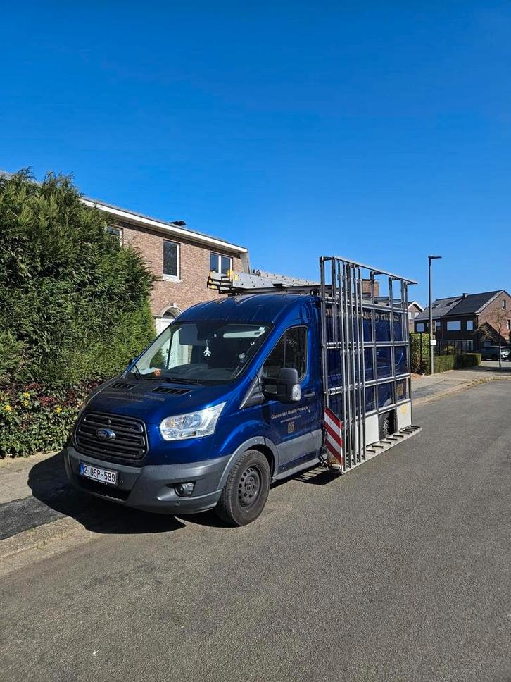 Ford transit  2018   met glasrek en dak rek, Auto's, Bestelwagens en Lichte vracht, Particulier, Bluetooth, Cruise Control, Radio