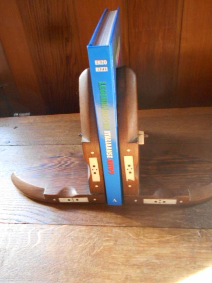 2 boekensteunen in wenge, jaren 50, Antiek en Kunst, Curiosa en Brocante, Ophalen of Verzenden