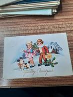 oude postkaart Nieuwjaar 1955, Ophalen of Verzenden, 1940 tot 1960, Gelopen, Feest(dag)