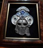 Verzilverde relief Venetianse mask op houten kadertje, Huis en Inrichting, Ophalen of Verzenden, Zo goed als nieuw