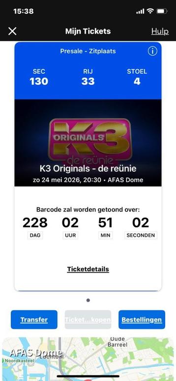 K3 Originals, de reünie - ticket zondag 24 mei, 20:30u  beschikbaar voor biedingen