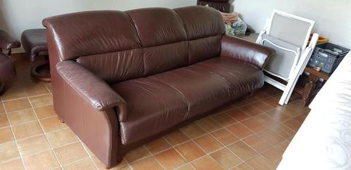 Lederen Stressless 3-zit., Huis en Inrichting, Zetels | Zetels, Gebruikt, Ophalen