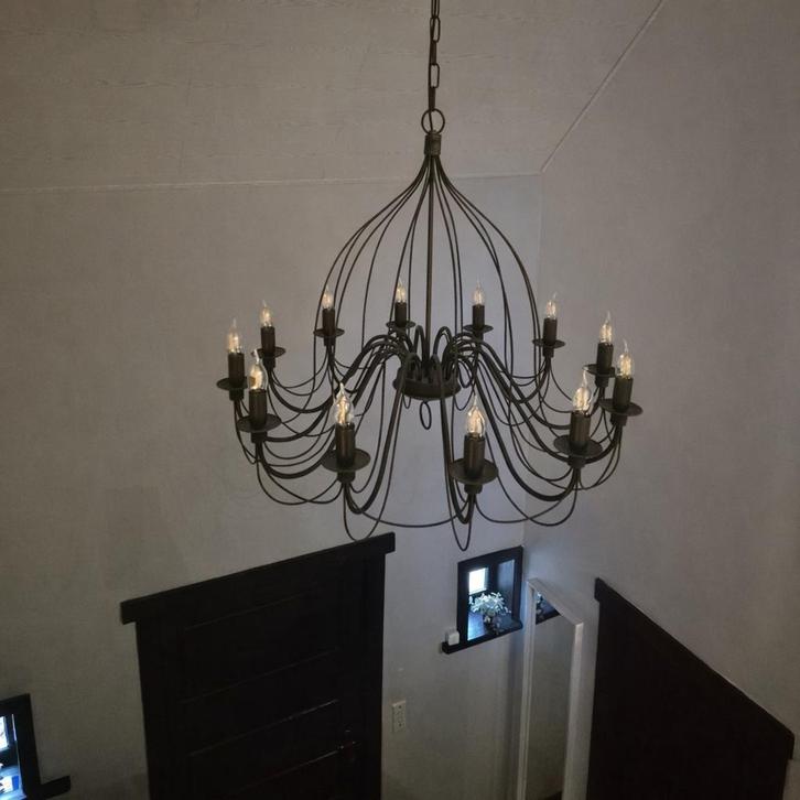 Lustre ancien rustique, Maison & Meubles, Lampes | Lustres, Comme neuf, Enlèvement