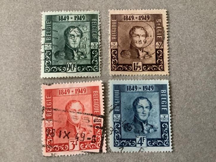 Belgische zegels nrs 807/10, Postzegels en Munten, Postzegels | Europa | België, Gestempeld, Frankeerzegel, Koninklijk huis, Spoor van plakker