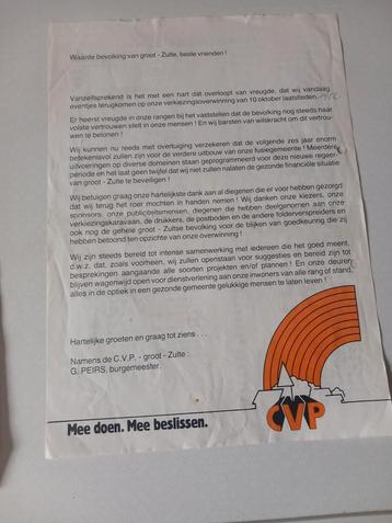 Verkiezingsuitslag Zulte 1982 beschikbaar voor biedingen