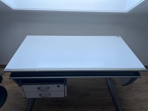 Meegroei bureau en bijpassende kast - Moll, Huis en Inrichting, Bureaus, Gebruikt, Bureau, In hoogte verstelbaar, Ophalen