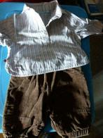 hemd en velours bruine broek maat 56, Kinderen en Baby's, Gebruikt, Ophalen of Verzenden, Setje, ANDERE