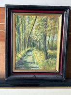 Boslandschap met waterloop, Antiek en Kunst, Ophalen of Verzenden