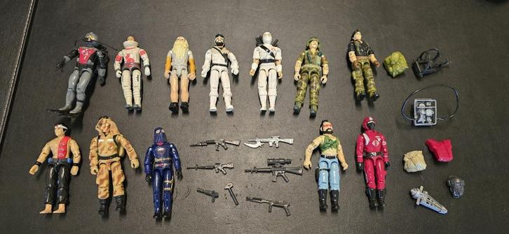 Lot de 12 figurines GI Joe Vintage Hasbro 1983 + Accessoires, Verzamelen, Speelgoed, Ophalen of Verzenden