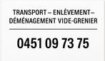 Transport déménagement enlèvement déchèterie 0451097375, Offres d'emploi