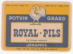 oud etiket Royal Pils Potvin Grard Jemappes, Collections, Envoi, Utilisé, Autres types, Autres marques