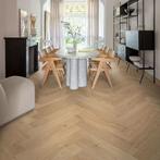Floorify Toro Visgraat vinyl vloer +-65m² + ondervloer, Nieuw, 50 tot 150 cm, Kunststof, 10 tot 30 cm