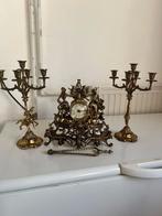 Antieke klok met kandelaars, Antiek en Kunst, Ophalen