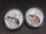 2020 Aus Lunar III - Mouse - setje 1/2 oz silver BU + color, Ophalen of Verzenden, Setje, Zilver