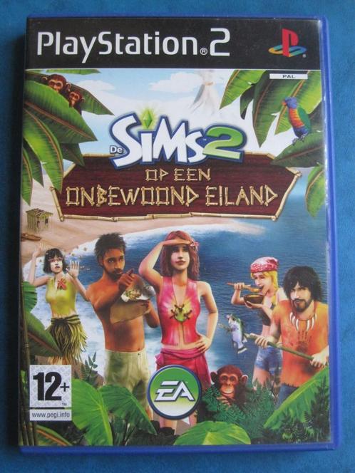 Sims 2, De: Op Een Onbewoond Eiland (PS2), Games en Spelcomputers, Games | Sony PlayStation 2, Zo goed als nieuw, Simulatie, 1 speler