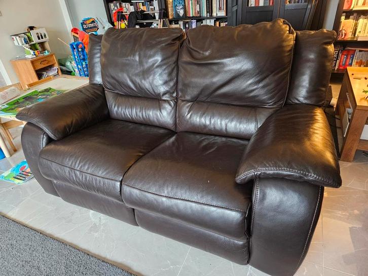 Canapé en cuir à donner, Maison & Meubles, Canapés | Salons, Cuir, Enlèvement