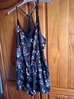 Combi short légère noire motif fleurs, Tex, taille S, Ophalen, Zwart, Maat 36 (S), Tex