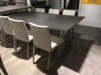 Keuken- of eetkamertafel met 6 stoelen, Huis en Inrichting, Tafels | Eettafels, Ophalen, Zo goed als nieuw