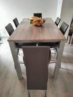 Hoge keukentafel met 6 stoelen, Huis en Inrichting, Tafels | Eettafels, Ophalen, 100 tot 150 cm, 50 tot 100 cm, Zo goed als nieuw