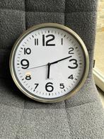 wandhorloge zilverkleur, Ophalen, Zo goed als nieuw, Analoog, Wandklok