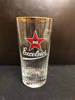 Excelsior pils glas goud rand ,geribbeld ., Verzamelen, Ophalen of Verzenden