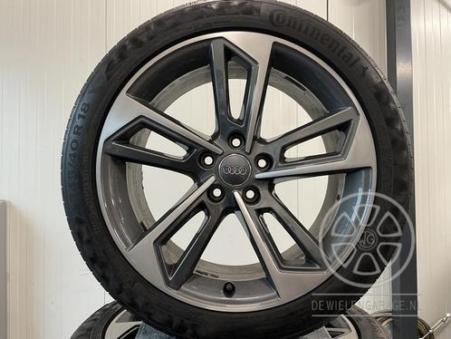 18 inch Audi A4 B9 Velgen Origineel TRAPEZ Continental 5x112, Auto-onderdelen, Banden en Velgen, Banden en Velgen, Gebruikt, Ophalen of Verzenden