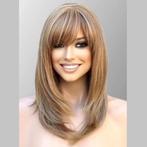 Pruik schouderlang steil haar model Lollipop blondmix F14/22, Verzenden, Nieuw