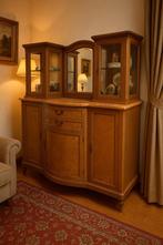 Art deco wortelnoten buffetkast met vitrinekast – jaren 30/4, Ophalen, Zo goed als nieuw