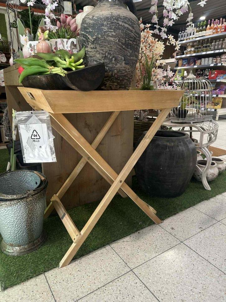 Houten bijzettafel, Huis en Inrichting, Tafels | Bijzettafels, Nieuw, Rechthoekig, Hout, Ophalen