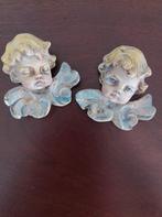 Paar scioto bisque porselein engeltjes, gemerkt, Antiek en Kunst, Ophalen of Verzenden