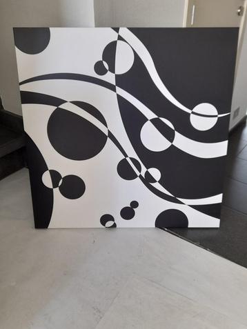 Schilderij, moderne kunst, zwart-wit beschikbaar voor biedingen