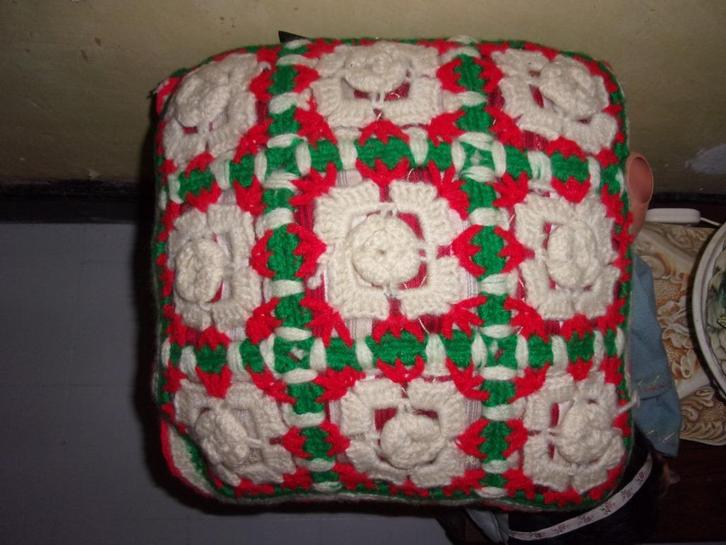 handgemaakt gehaakt vintage kussen, Hobby en Vrije tijd, Breien en Haken, Gebruikt, Haken, Ophalen of Verzenden
