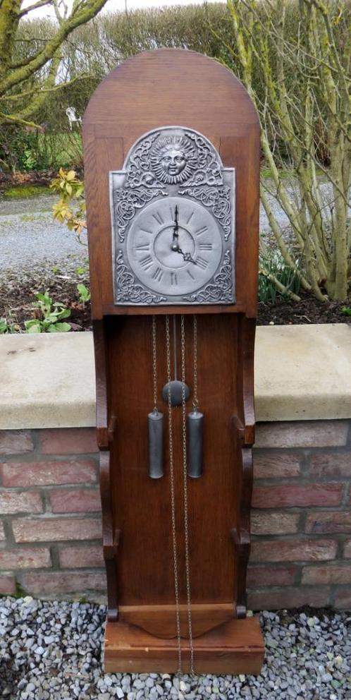Horloge en chêne cadran en étain, Antiek en Kunst, Antiek | Klokken, Ophalen