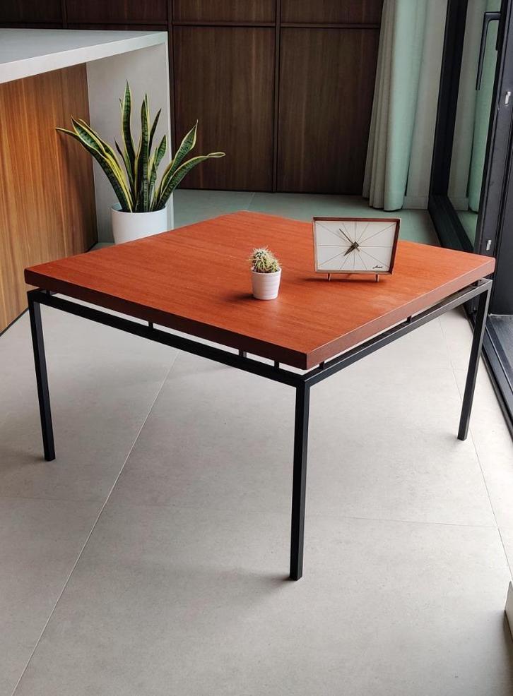 Prachtige vintage teakhouten salontafel, Huis en Inrichting, Tafels | Salontafels, Gebruikt, Teakhout, Ophalen of Verzenden