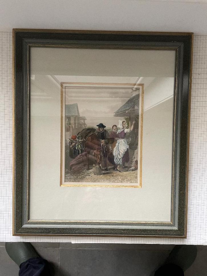 Lythographie ancienne, Antiek en Kunst, Kunst | Etsen en Gravures, Ophalen