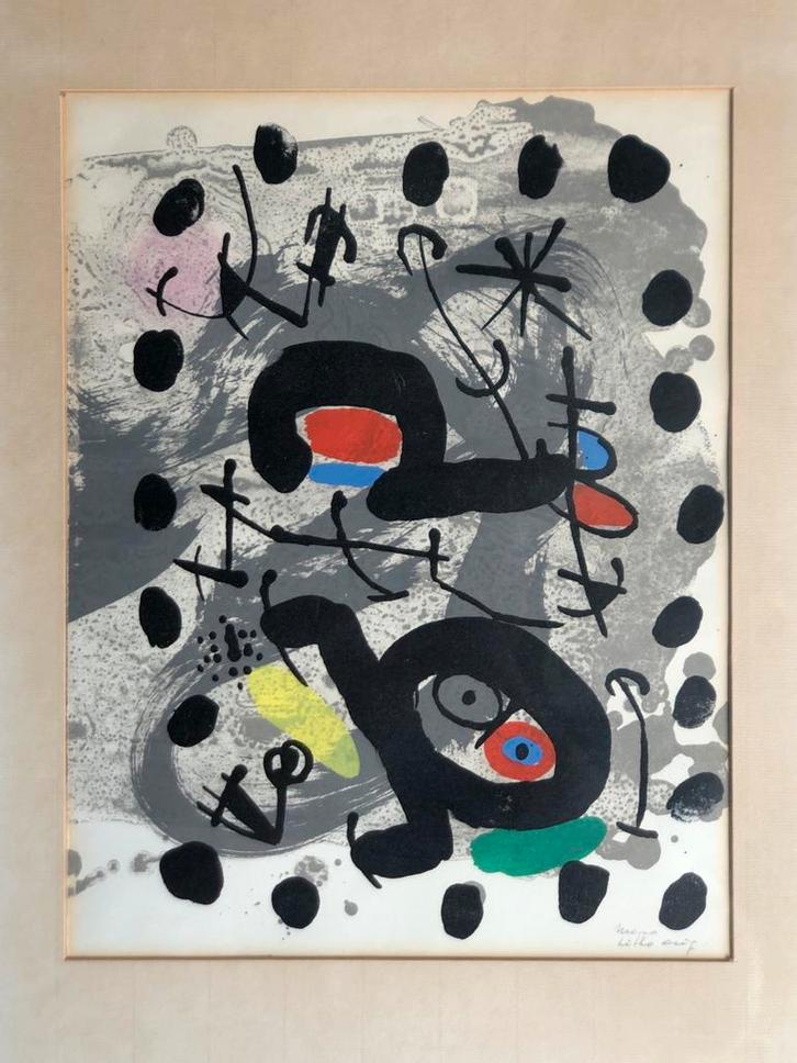 Litho Joan Miró, Antiek en Kunst, Kunst | Litho's en Zeefdrukken, Ophalen of Verzenden